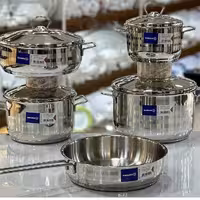 سرویس قابلمه 9 پارچه استیل کروکماز