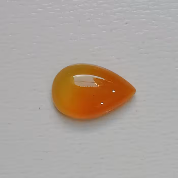 سنگ عقیق زرد یمنی مدل اشکی با دعای شرف شمس