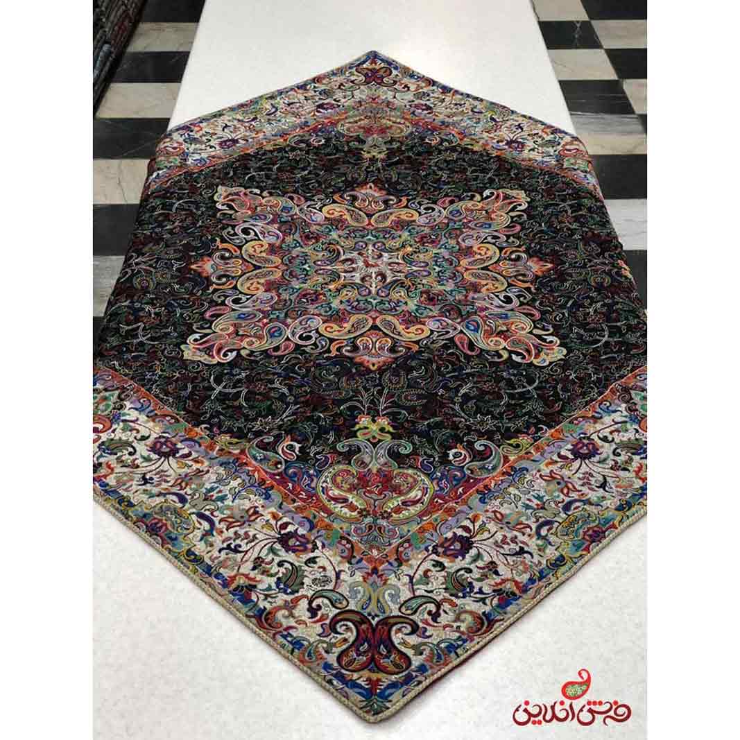 رومیزی مربع ترمه کد 21