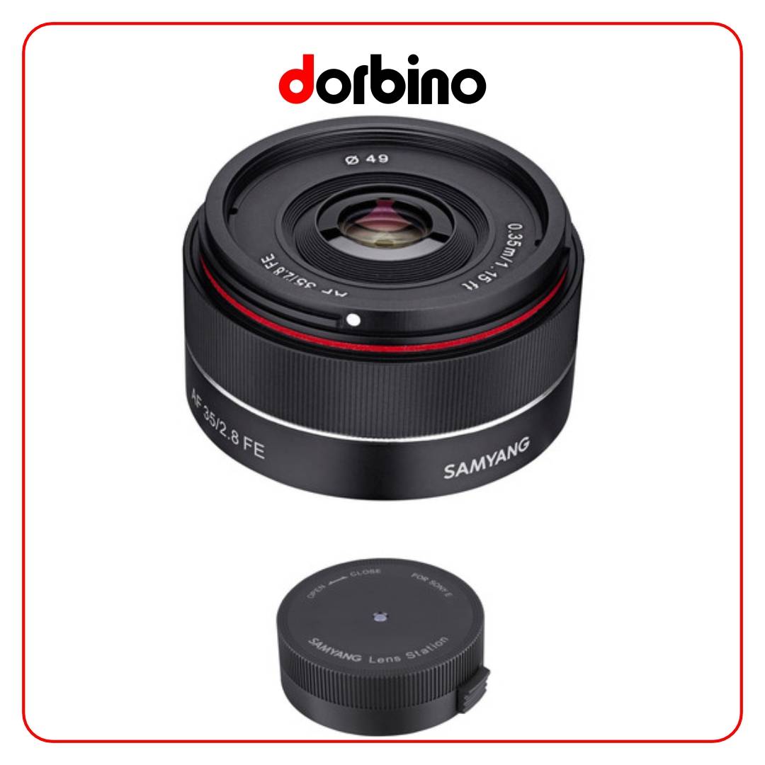 لنز سامیانگ Samyang AF 35mm f/2.8 FE Lens with Lens Station Kit for Sony E - فروشگاه دوربین دوربینو