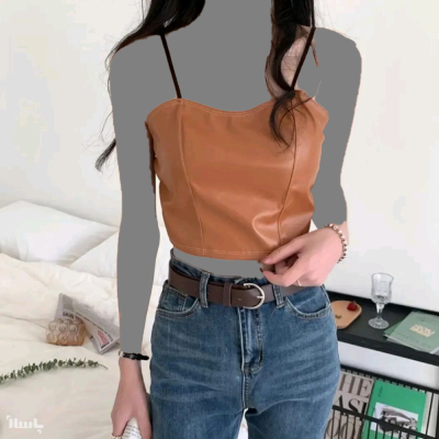 تاپ کراپ چرم شیک اسپورت 44128
