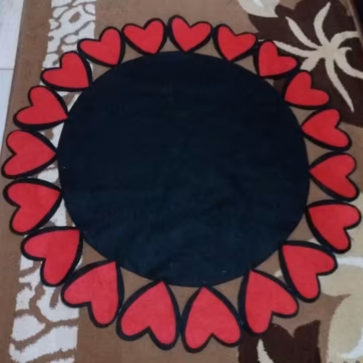 رومیزی  مرواریدی نگین کار شده