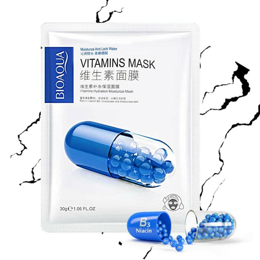 ماسک ورقه ای ویتامینه بیوآکوا 30 گرم
