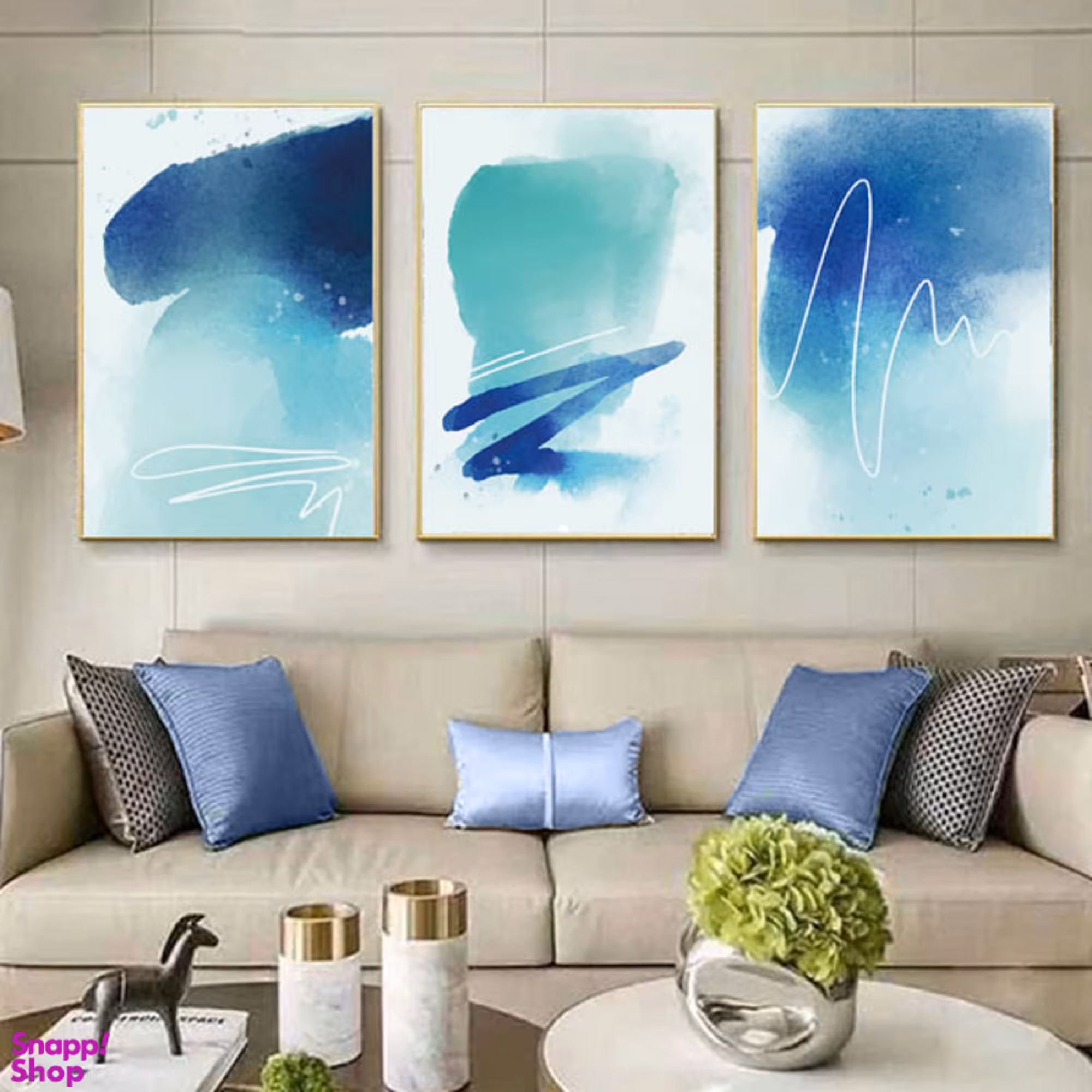 تابلو بکلیت طرح نقاشی مدل دکوراتیو T-306 بسته 3 عددی