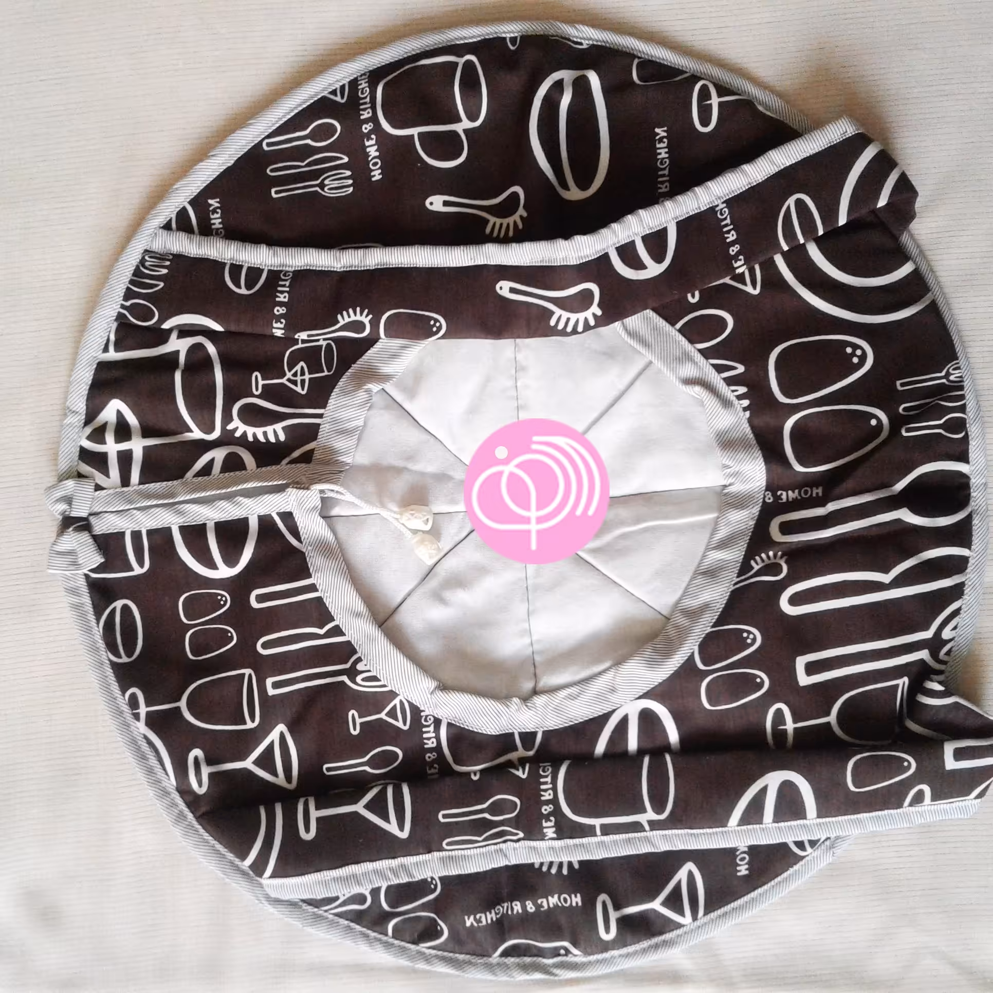 کاور قابلمه نخی باکیفیت قهوه ای . ارسال درب منزل به صورت پس کرایه