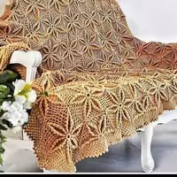 شال مبل گلی طلایی