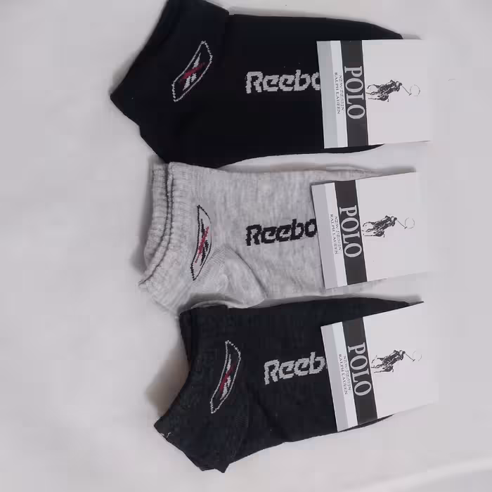 جوراب نیم ساق مجموعه سه عددی فری سایز طرح REEBOK 