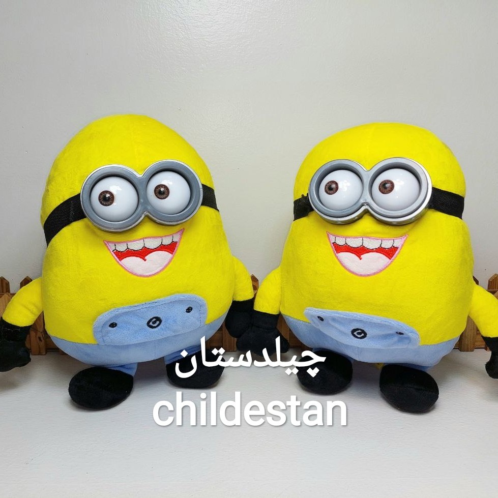 عروسک پولیشی مینیون چشم تیله ای سایز  30 سانتی متر