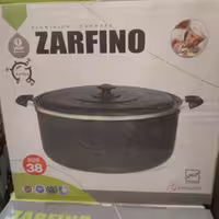 قابلمه تفلون سایز 38 رنگ مشکی داخل مشکی دونه دار  ZARFINO 