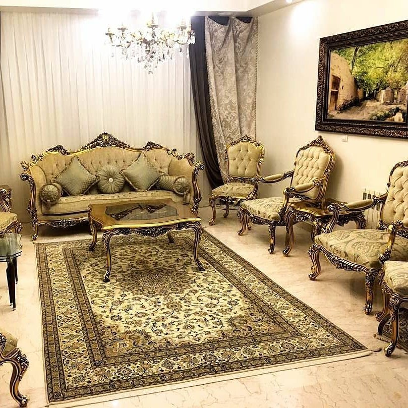 مبل کلاسیک مدل بنفشه 7نفره