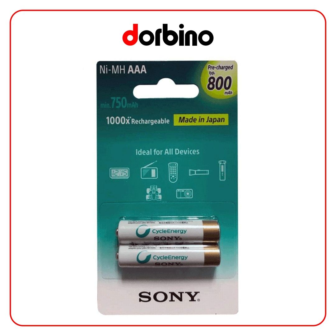 باتری قلمی شارژی Sony AA 800mah Battery - فروشگاه دوربین دوربینو