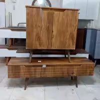 ست جاکفشی کنسولی وکیوم طول 80طرح جدید رنگ قهوه ای سفیدوزن12کیلوپایه هامخروطی محکم برندپویا