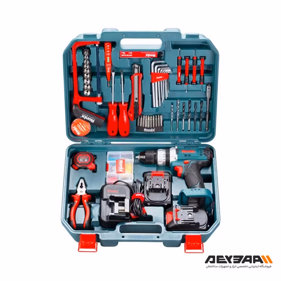 مجموعه 53 عددی دریل شارژی رونیکس مدل RS-8620
