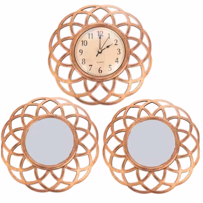 ساعت دیواری و 2 قاب آینه وارداتی 