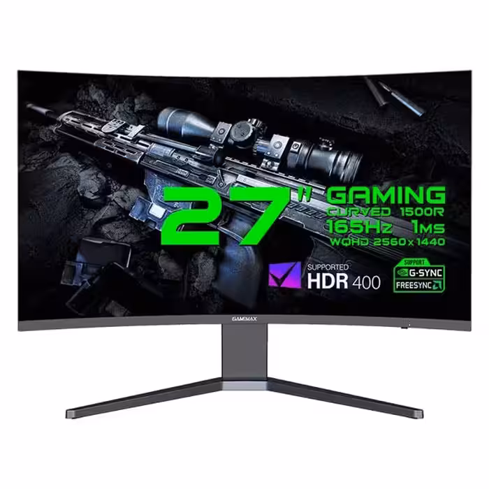 مانیتور گیمینگ 27 اینچ گیم‌ مکس مدل GMX27C165Q - پردیس پازار