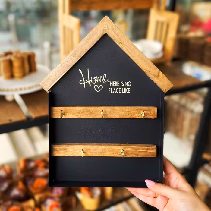 جاکلیدی چوبی و فلز طرح کلبه باکیفیت درجه یک