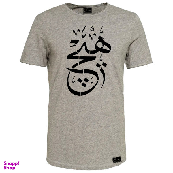 تی شرت زنانه مدل هیچ کد J179 رنگ طوسی