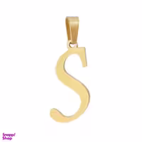 آویز گردنبند طلا 18 عیار جواهری میکا طرح S کد 0110006