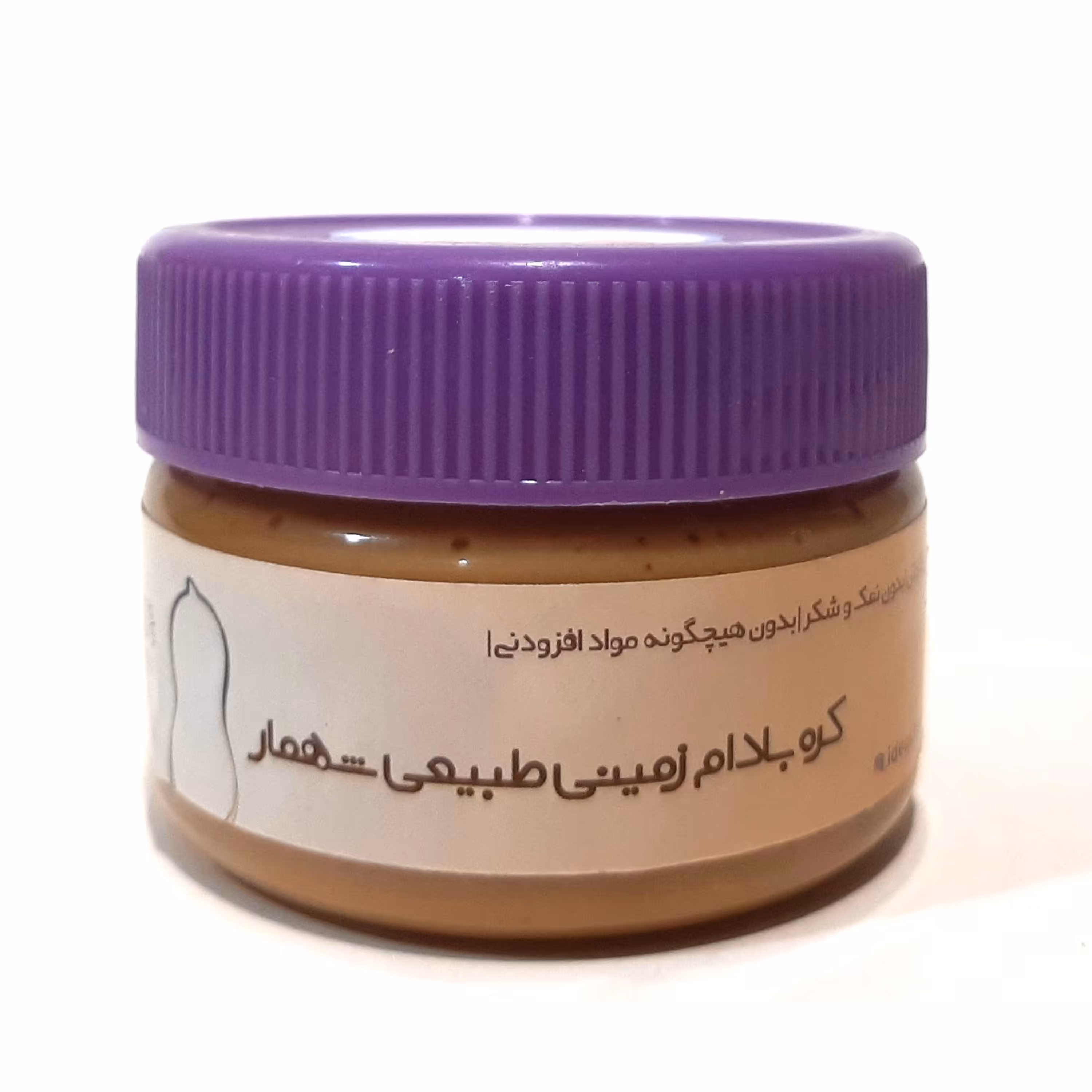 کره بادام زمینی طبیعی عسلی کرانچی(2 بطری 200 گرمی)تولید خالص بادام زمینی آستانه