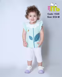 بلوز شلوارک برگ مهتا کد 1549