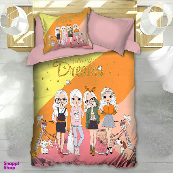سرویس خواب مدل دختران Dreams یک نفره 4 تکه