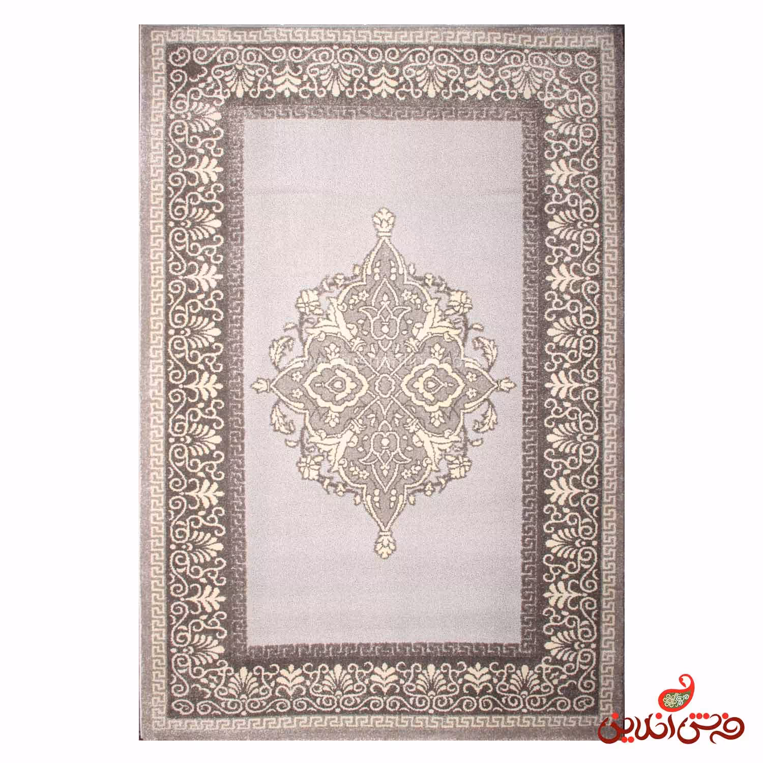 فرش  ماشینی ساوین کد 7403 نقره ای روشن
