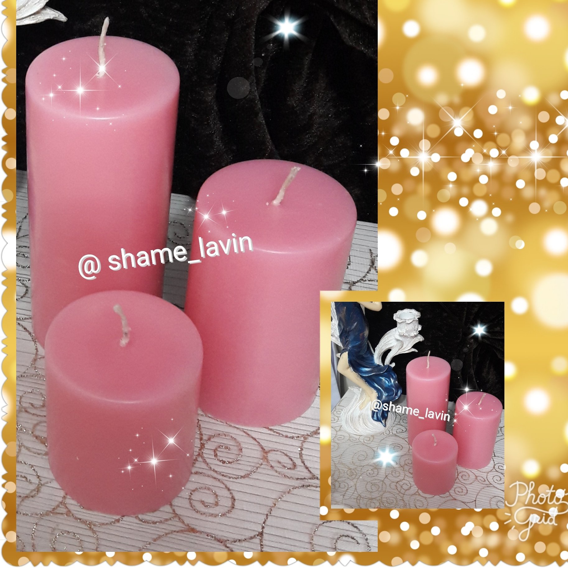 ست شمع استوانه رنگی