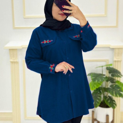 شومیز مانتویی گل رز