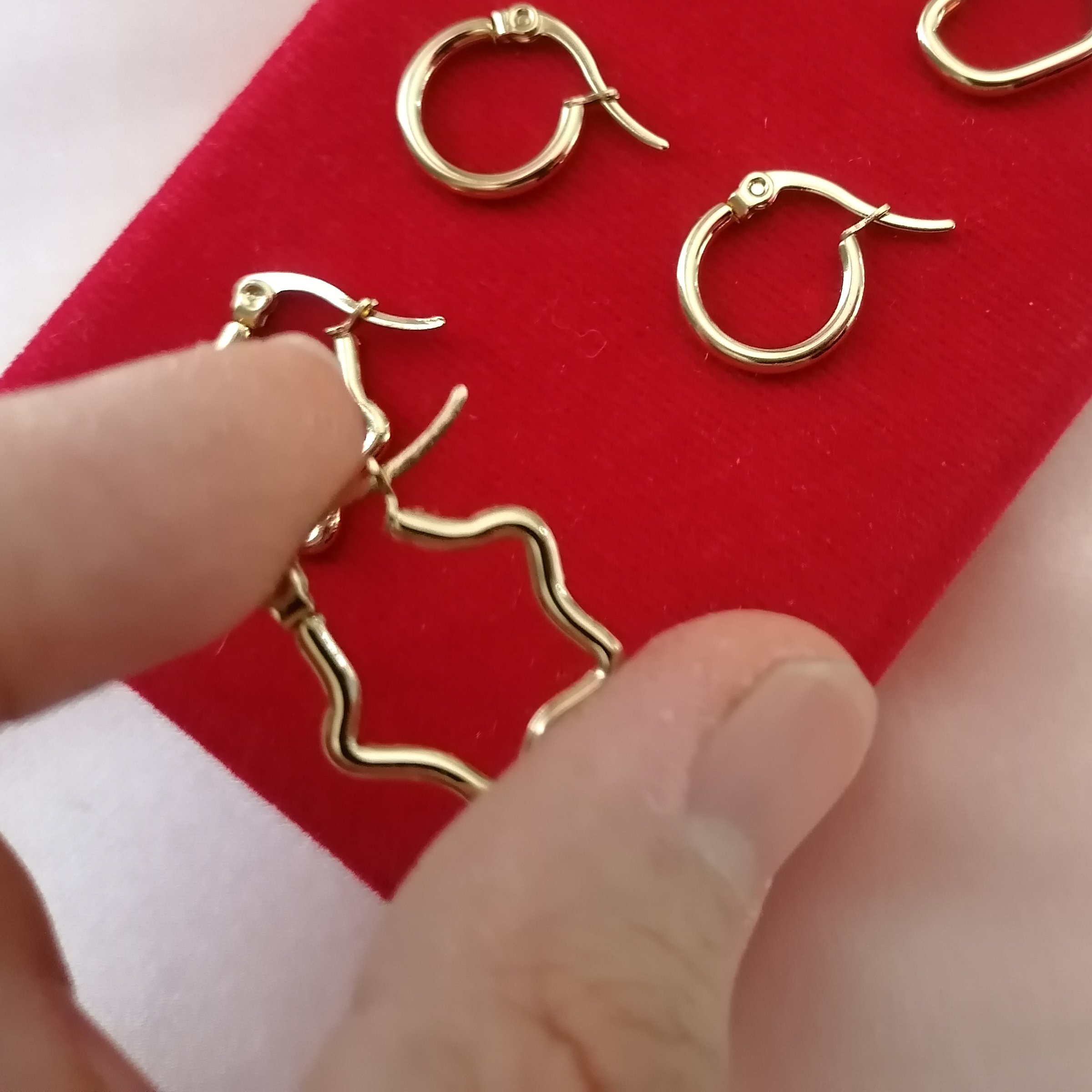 گوشواره استیل رنگ ثابت