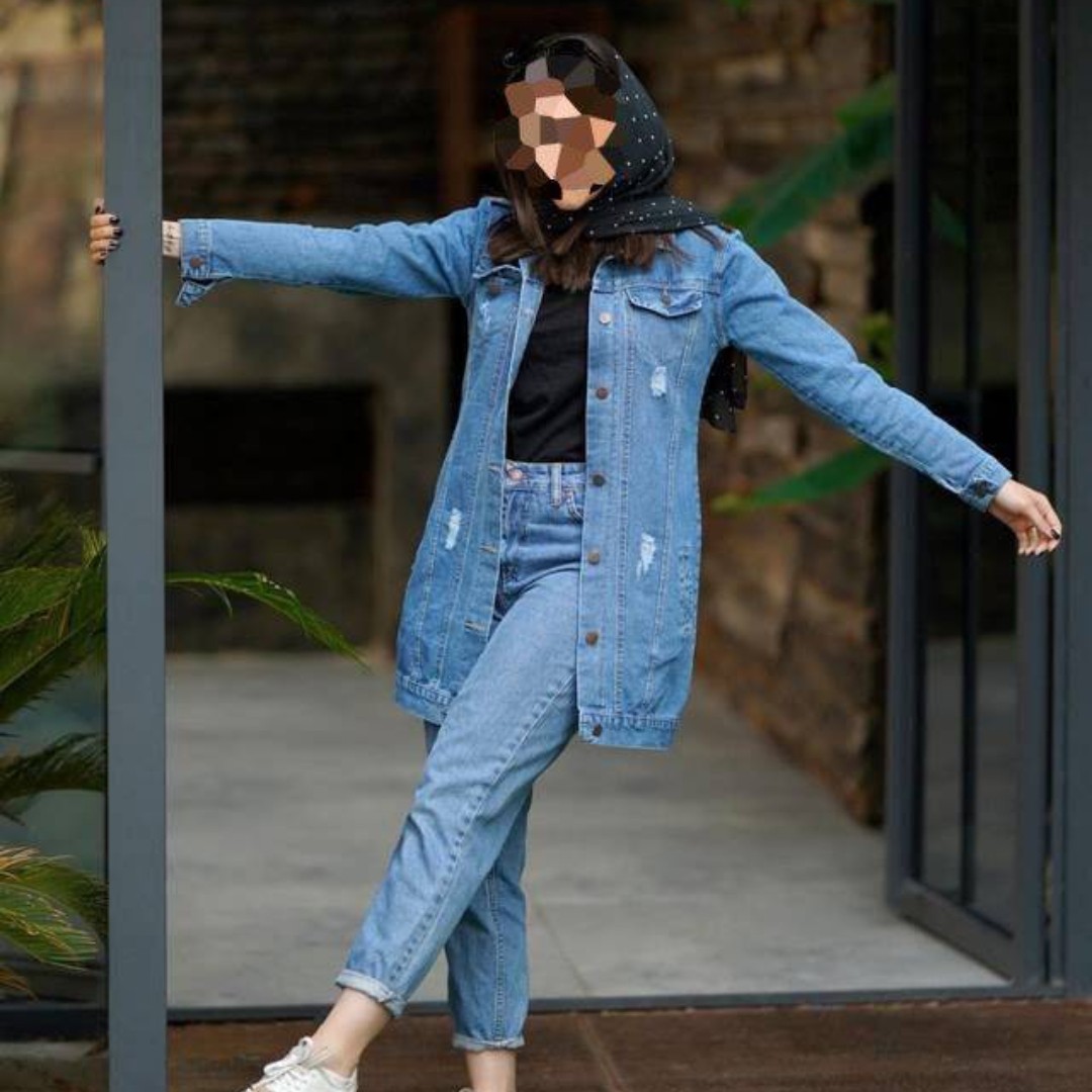 مانتو جین جنس فوق العاده سایز 40 و 42 و 44