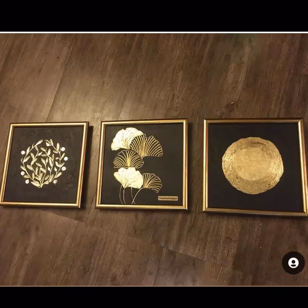 تابلو نقاشی برجسته سه تکه 