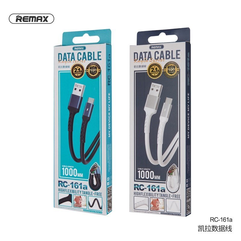 کابل تایپ سی Type C ریمکس remax مدل RC-161a   (تبدیل USB به USB-C) طول 1 متر

