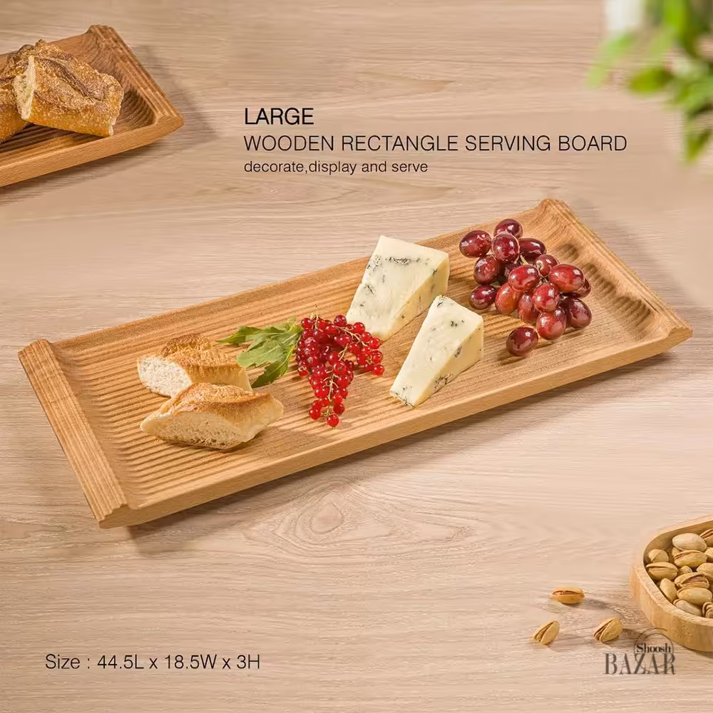 تخته سرو مستطیل چوبی لیمون