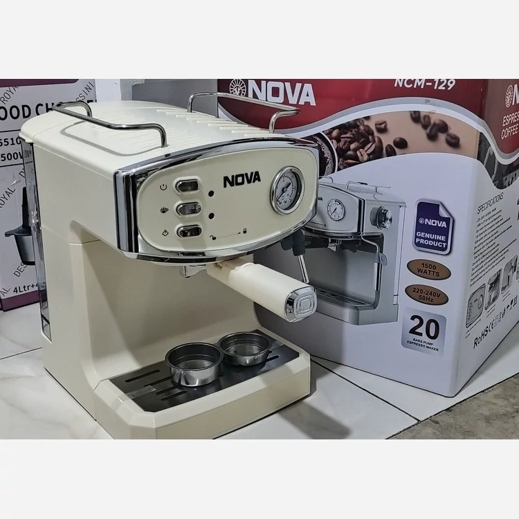 اسپرسو و قهوه ساز 1500 وات نوا اصلی کد 129 قدرت 20 بار نوا NOVA NCM-129