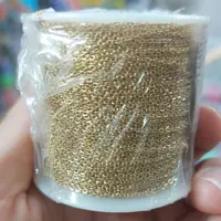 زنجیر استیل طلایی طرح دیپلمات سایز  0.3 (توپ کامل 20 متری)رنگ ثابت کیفیت عالی بسیار ظریف و شیک آبکاری قوی