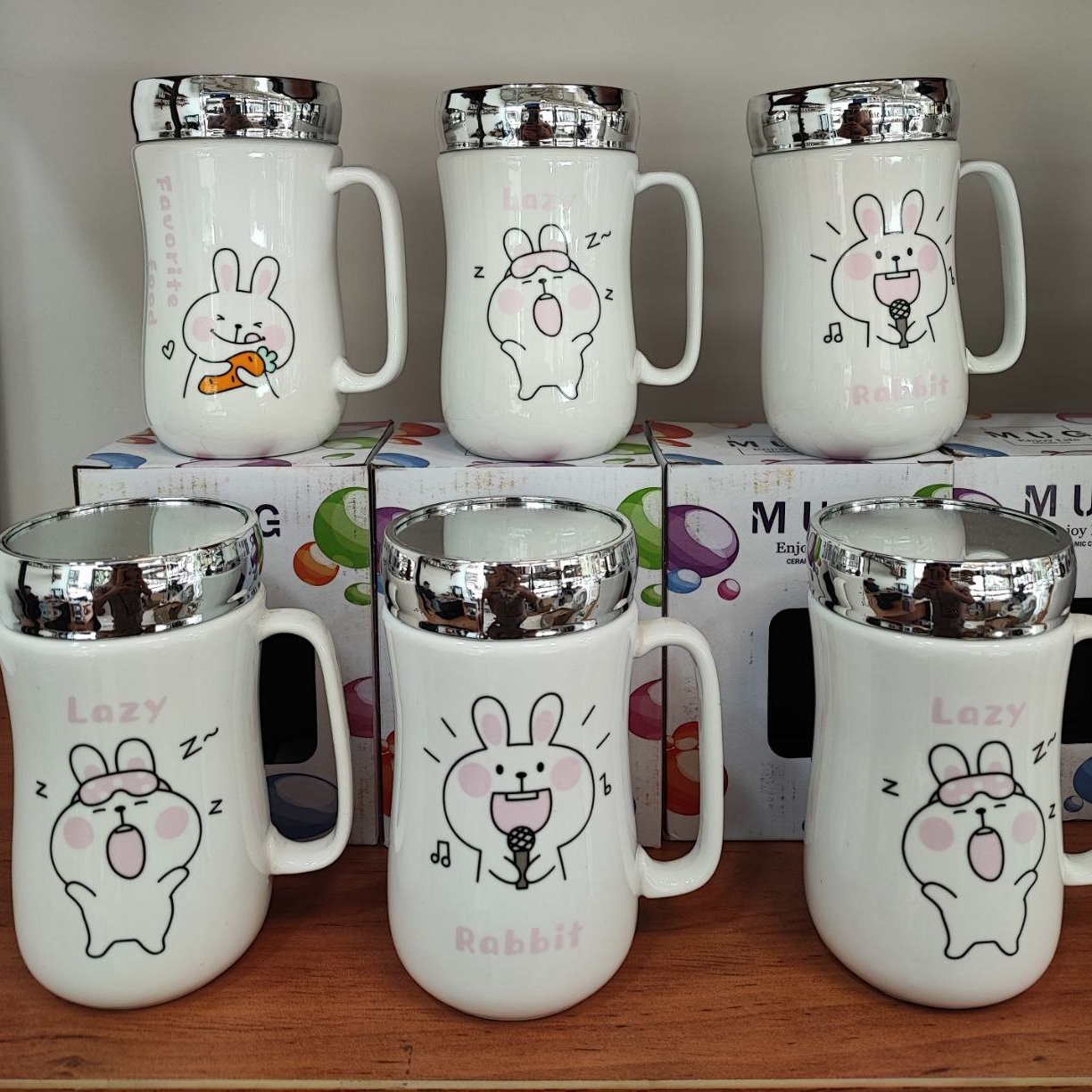 ماگ سرامیکی خرگوشی درب آئینه