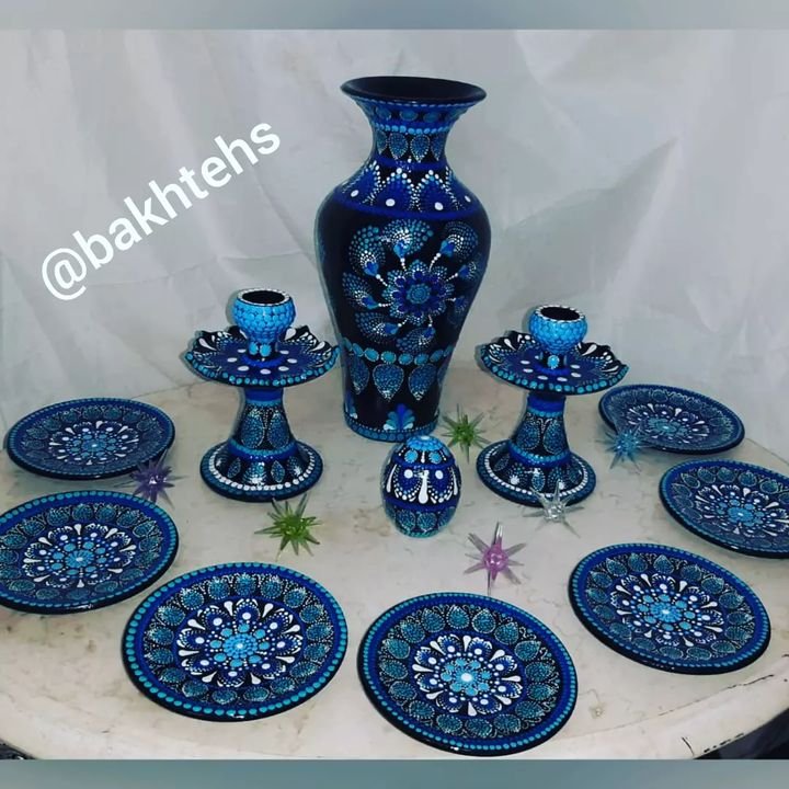 هفتسین  نقطه کوبی شده سفالی