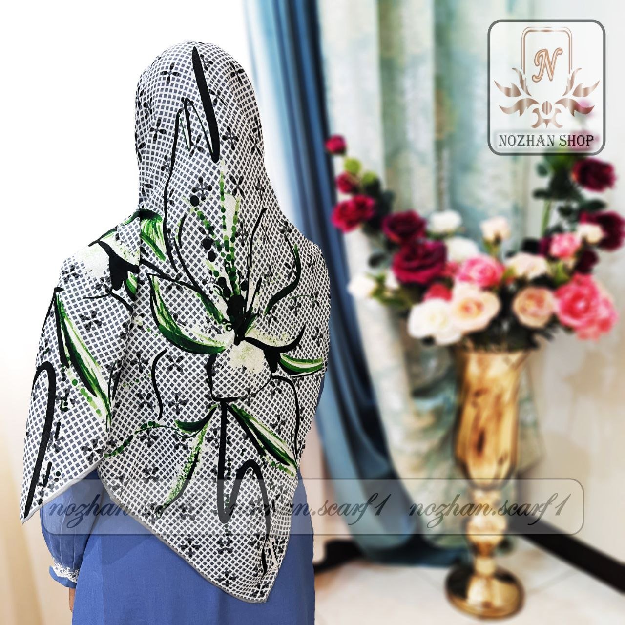 روسری نخی دابی باف کد (291)
