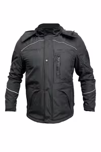 کاپشن موتورسوار مشکی مردانه FORTE GT 1084 BABIL محافظت کامل 4 فصل زمستان SOFTSHELL MOTORCYCLE COAT S BEDIUM motosergen