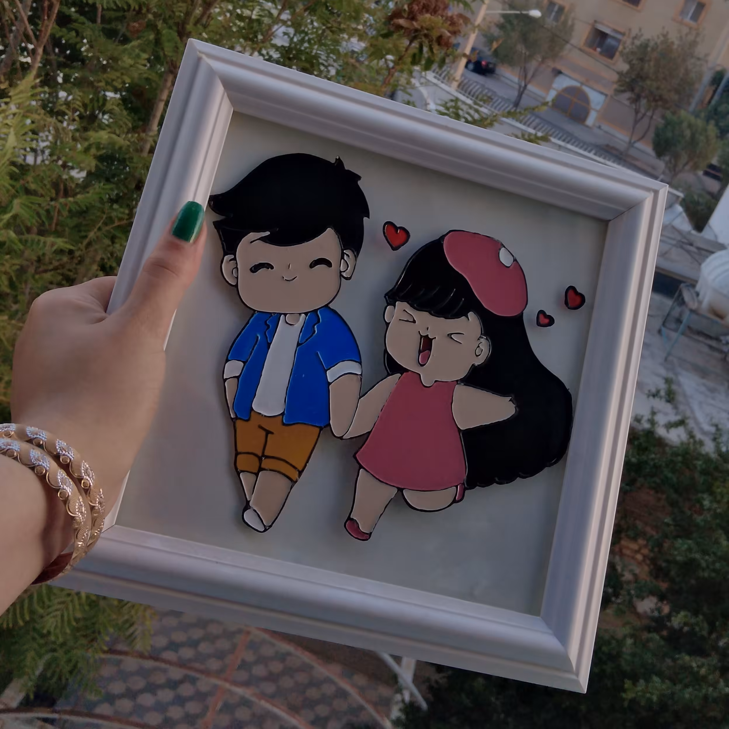 تابلو ویترای عاشقانه 