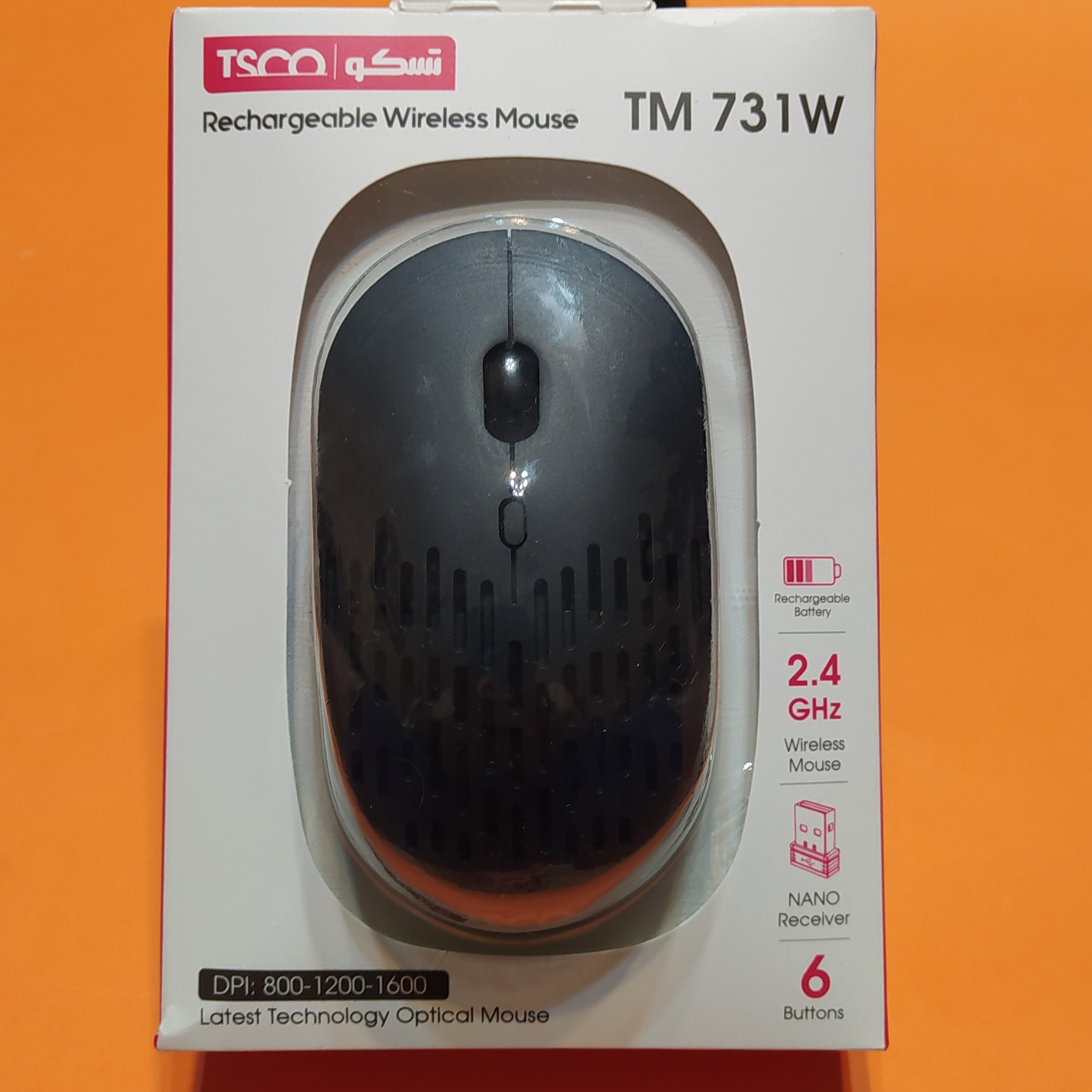 موس بیسیم شارژی تسکو مدل tm731w  