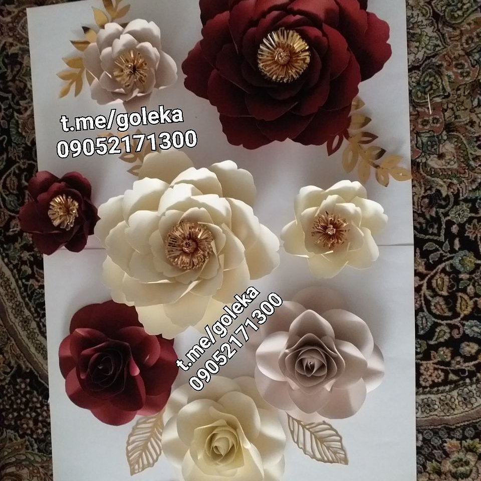گلهای کاغذی دکوراتیو