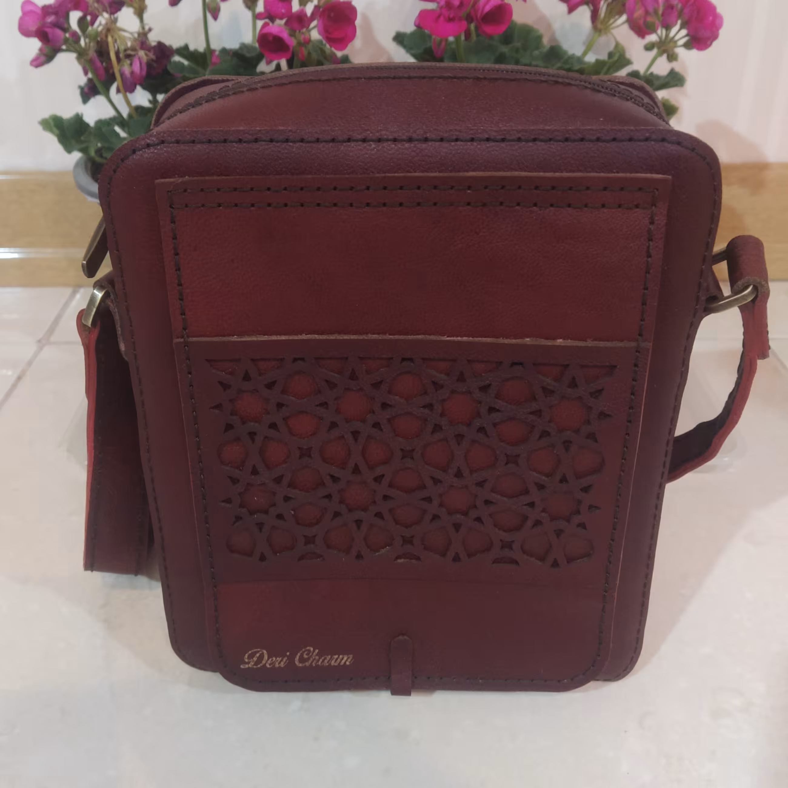 کیف چرم دست دوز طبیعی 