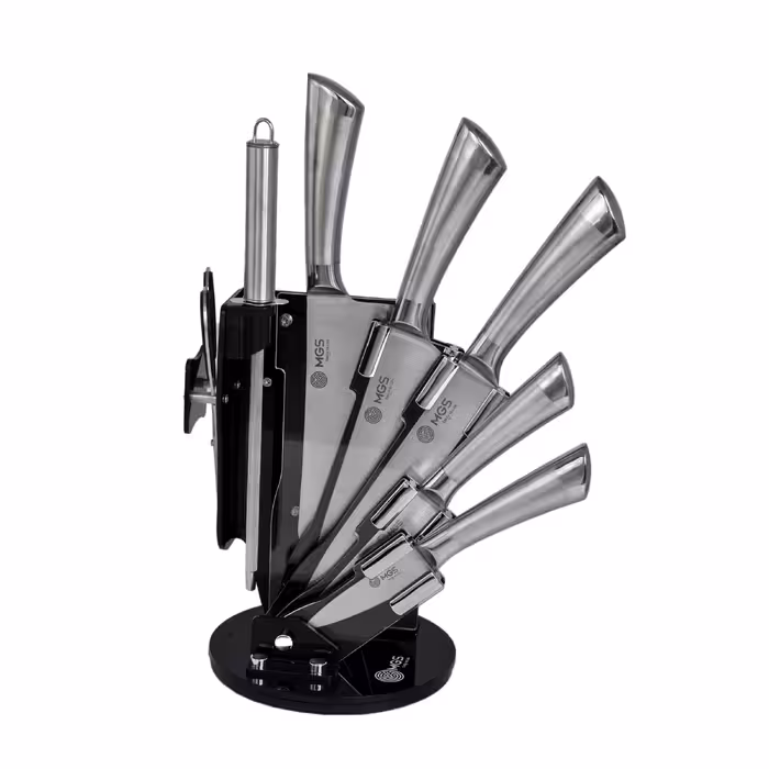 سرویس چاقو آشپزخانه 9 پارچه ام جی اس مدل KS-9017S