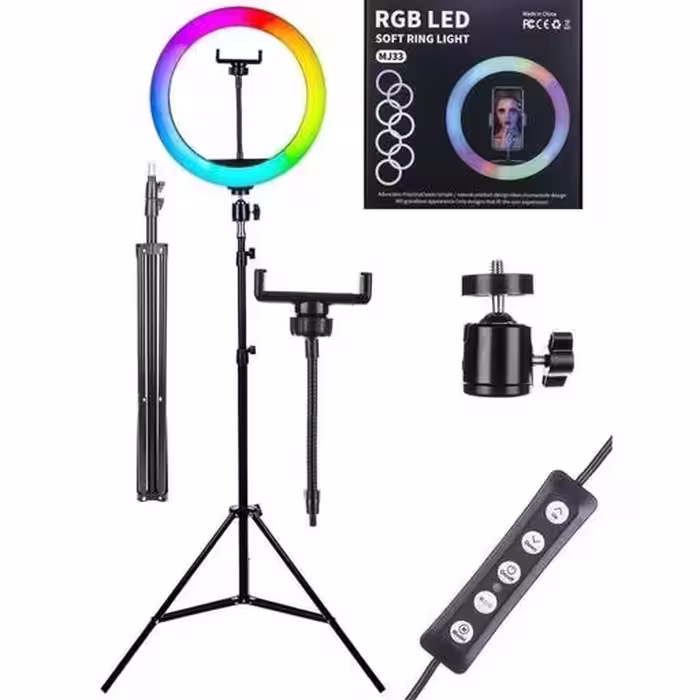 رینگ لایت مدل MJ33-RGB اورجینال و با ارسال رایگان 