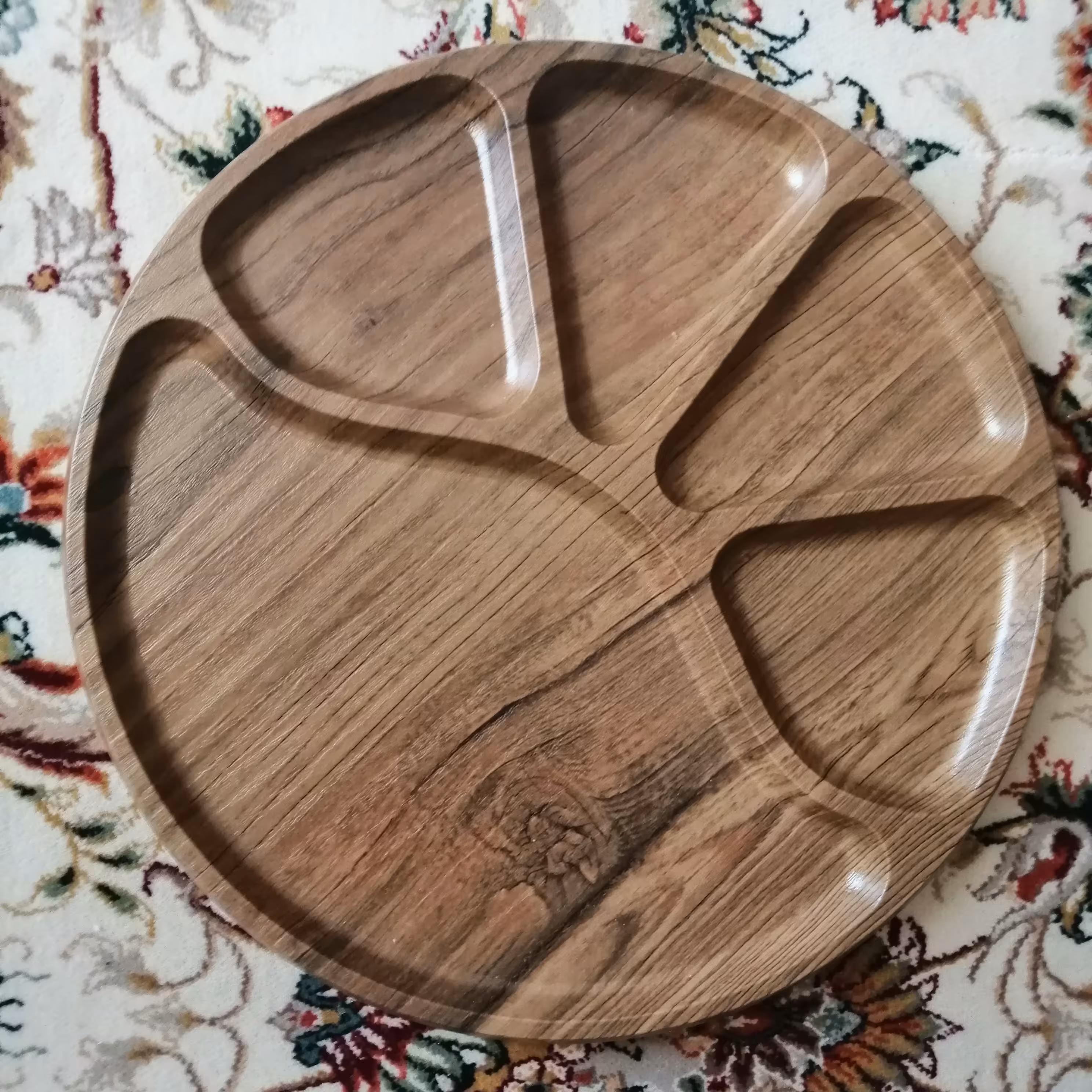 ظرف چوبی طرح پنجه قطر 27 سانت