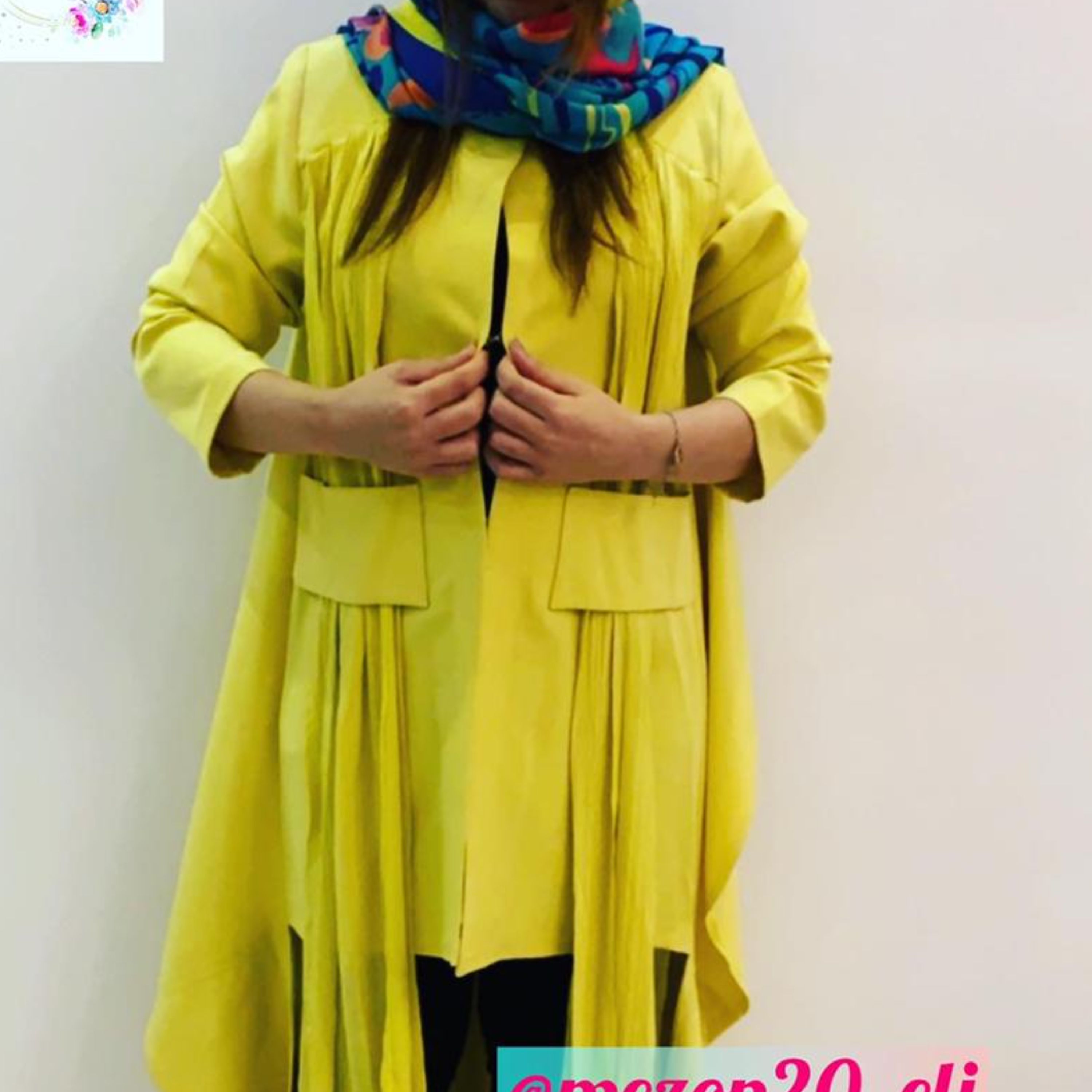 مانتو مزونی کرپ کاهویی