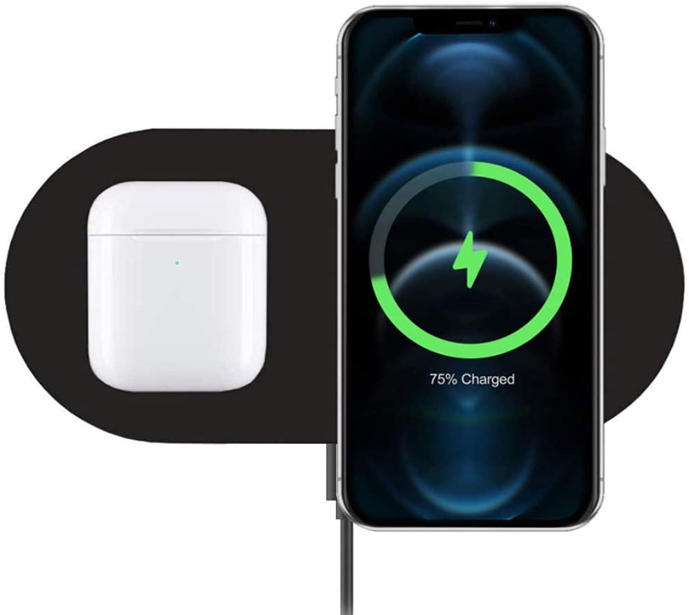 شارژر  بی سیم مغناطیسی2 کاره ایکس او مدل  2in 1  Desktop Wireles  Charger(Can charge two mobile phones at the same time)XO-WX025