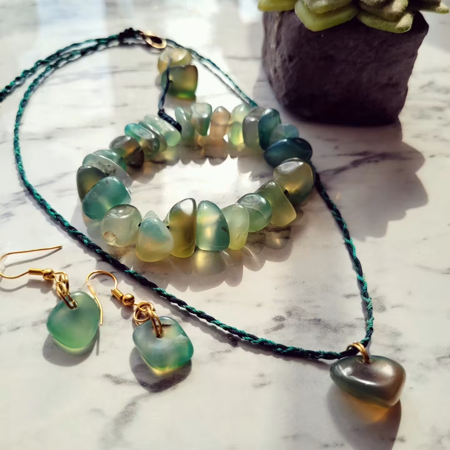 ست سنگی طبیعی فلوریت سبز کد 300 