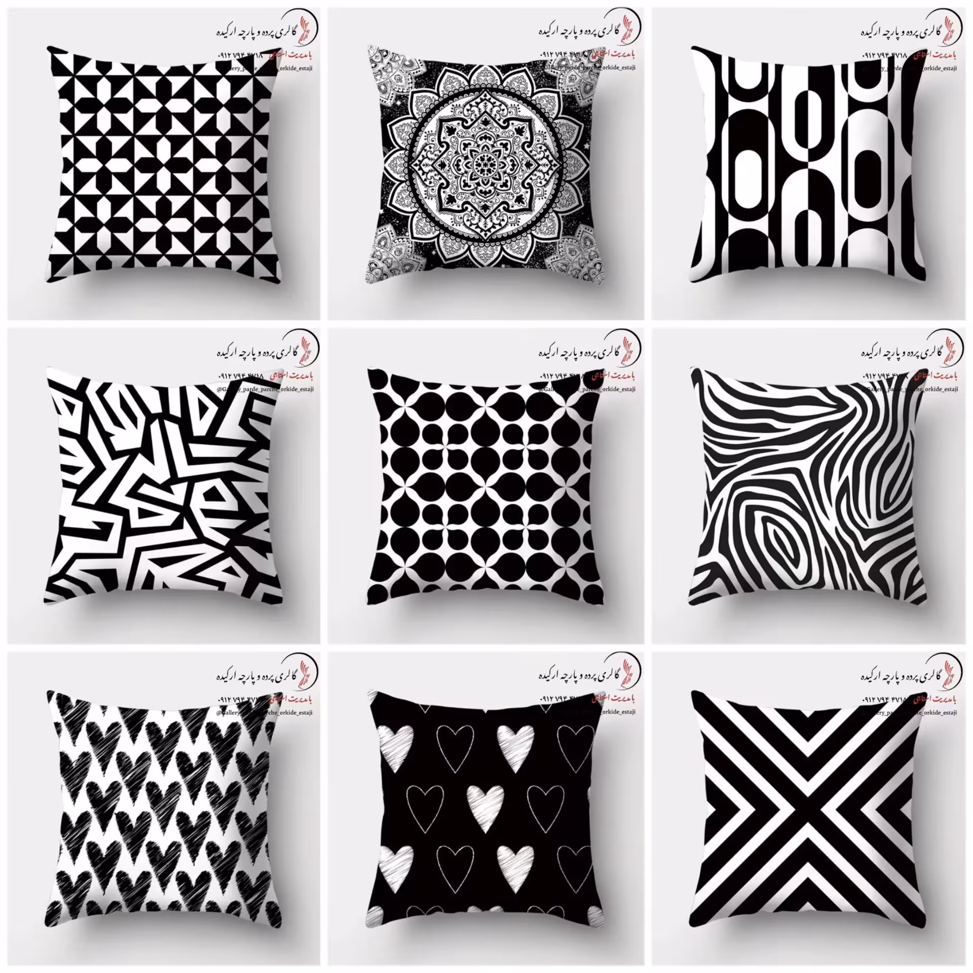 کاور کوسن طرح مدرن پارچه کتان هازان(قابلیت شستشو، زیپدار،چاپ به صورت یکرو(دو رو هم امکان پذیر است)تضمین کیفیت وچاپ کد19